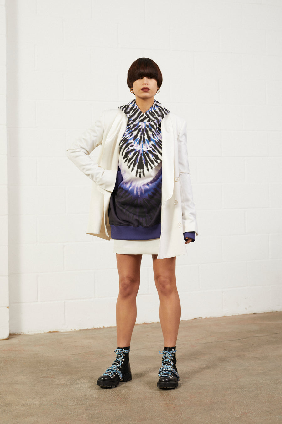 White Suit Mini Skirt