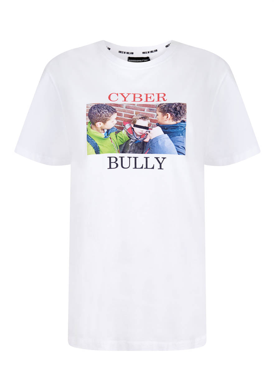 @eddieeddiebybillytommy 'Cyber Bully' White Tee