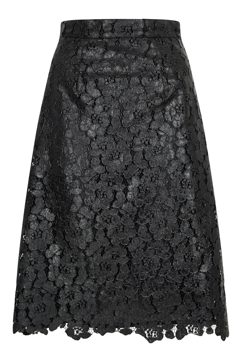 Black Lace Pencil Skirt