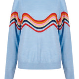 House of Holland Wavy Peace Cut Out Jumper (Blue)