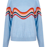 House of Holland Wavy Peace Cut Out Jumper (Blue)
