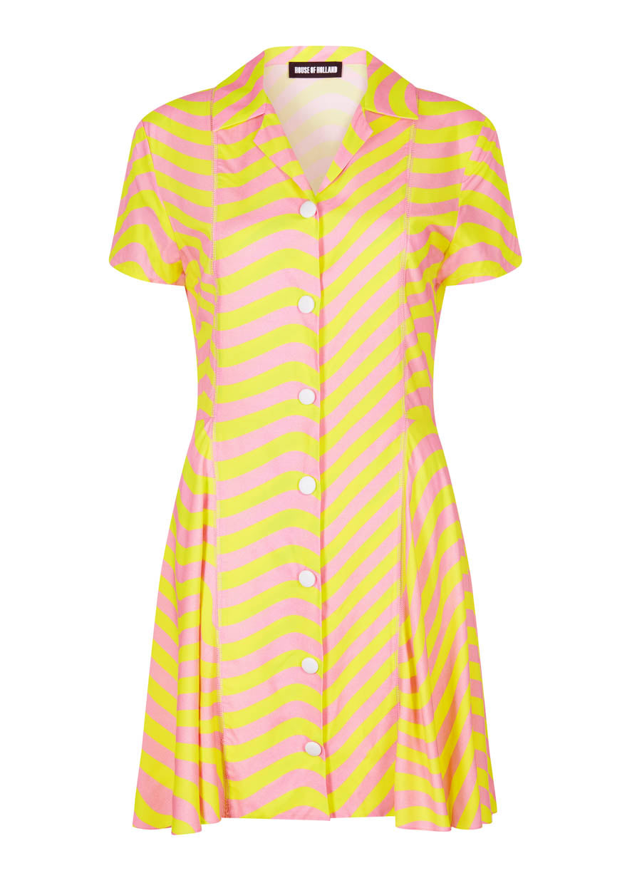 Pink And Lime Surfer Dress