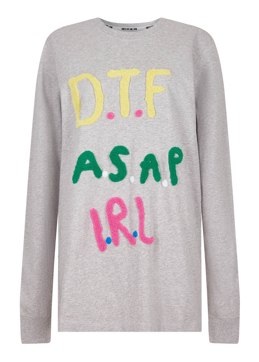 @eddieeddiebybillytommy 'DTF' long sleeve tee