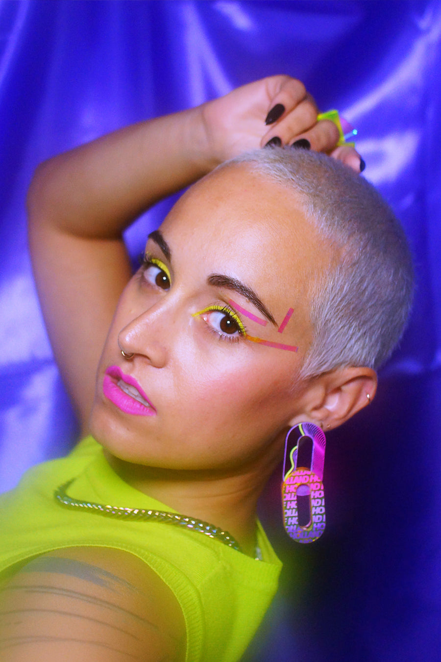 Purple and yellow dreamscape earrings