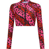 House of Holland HOH X Speedo Bright Cheetah Stripe Rash Top