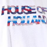 House of Holland Iridescent Transfer Printed T-Shirt in White