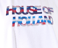 House of Holland Iridescent Transfer Printed T-Shirt in White