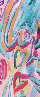 House Of Holland Heart Print Midi Dress With A Waist And Back Knotted Cut Out And Tied Neck