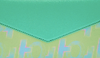 House Of Holland Cross Body Bag In Mint And Pistachio With A Logo Print And Chain Detail Strap