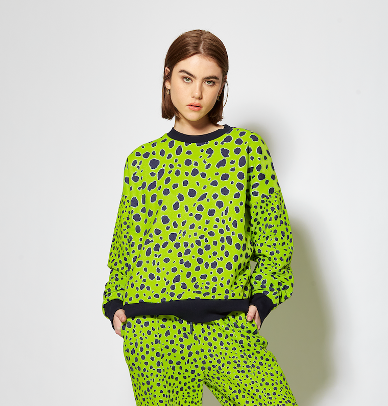 House of Holland vivid cheetah print sweatshirt