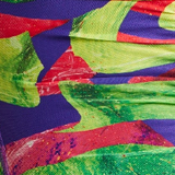 House Of Holland Abstract Multicolour Print Midi Dress With Ruching Detail