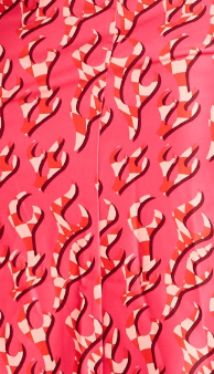 House Of Holland Pink Flame Clashing Colours Midi Dress With Cut Out Details