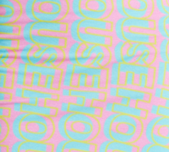 House Of Holland Logo Printed Jersey Mini Dress in Blue and Pink