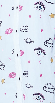 House of Holland embroidered shirt in white