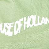 House of Holland Logo Tie Detail Crop Top In Wasabi Green