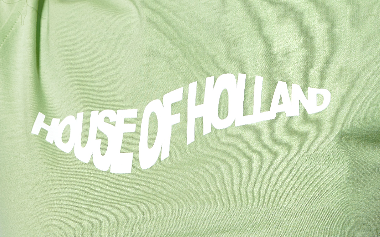 House of Holland Logo Tie Detail Crop Top In Wasabi Green