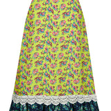 House of Holland Crepe Ditsy Frill Hem Midi Skirt