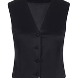 House of Holland Black Satin Tailored Waistcoat