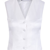 House of Holland White Satin Tailored Waistcoat